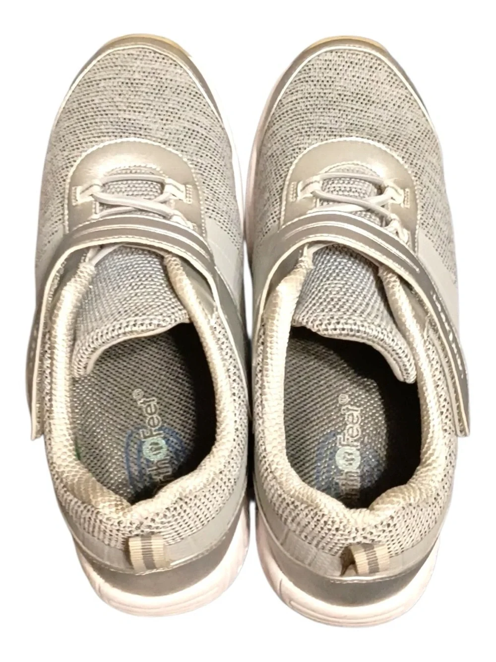 EUC Orthofeet Joelle Women's Orthopedic Silver Sneakers Sz 9.5B